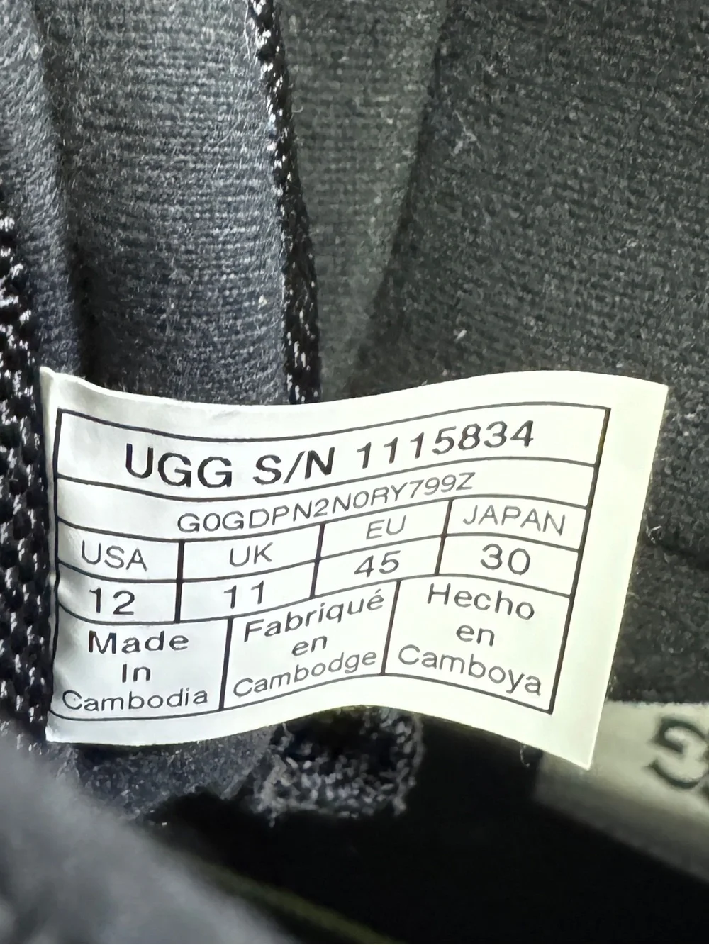 UGG Emmett Men's Black Waterproof Leather Hiking Boot - Cold Rated Sz. 12 - Picture 9 of 11
